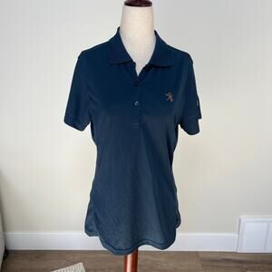 CLIQUE Women's Polo Shirt Size M In Navy
